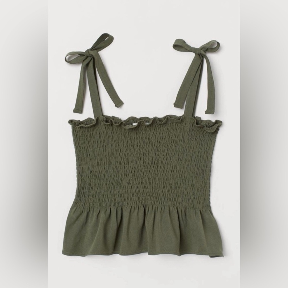 Green H&M Bow-tie Tank Top